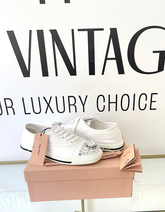 Sneakers con cristalli Miu Miu