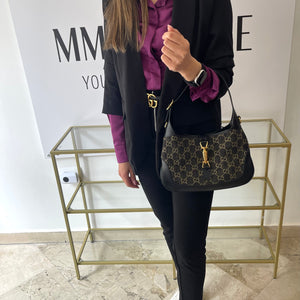 Borsa Jackie 1961 Denim Nero Gucci