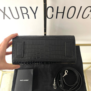 Borsa Sac De Jour Nano Goffrata Coccodrillo Saint Laurent