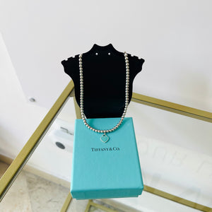 Collana Bead Cuore mini smaltato Tiffany