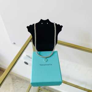 Collana Bead Cuore mini smaltato Tiffany