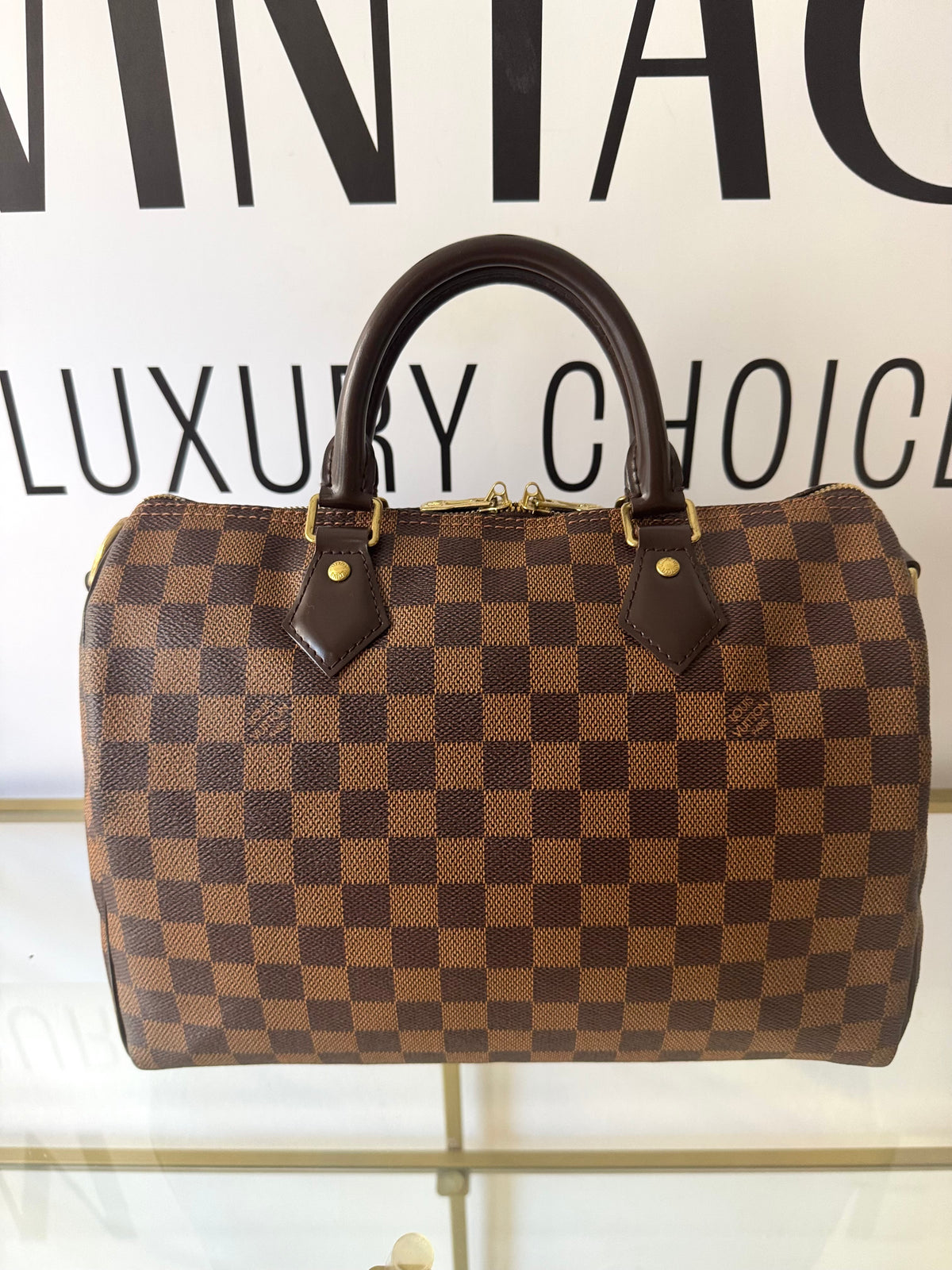 Borsa Speedy Bandoulière 30 Damier Ébène Louis Vuitton