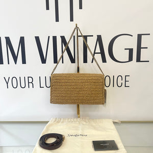 Borsa Kate 99 in rafia con nappina Saint Laurent