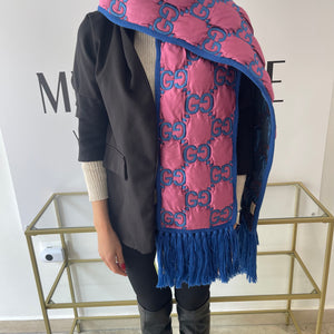 Sciarpa GG Trapuntata rosa/blu Gucci