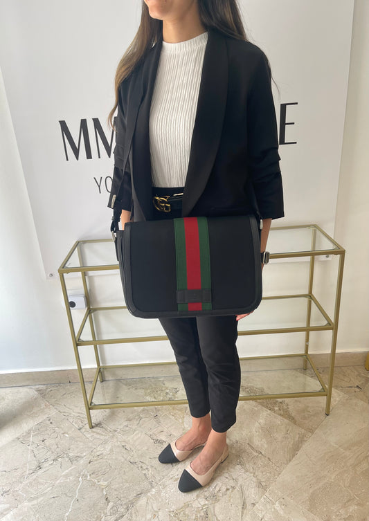 Borsa Techno Web Stripe Gucci