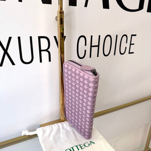 Portafoglio con zip viola Bottega Veneta