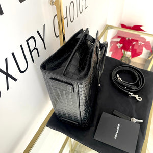 Borsa Sac De Jour Nano Goffrata Coccodrillo Saint Laurent