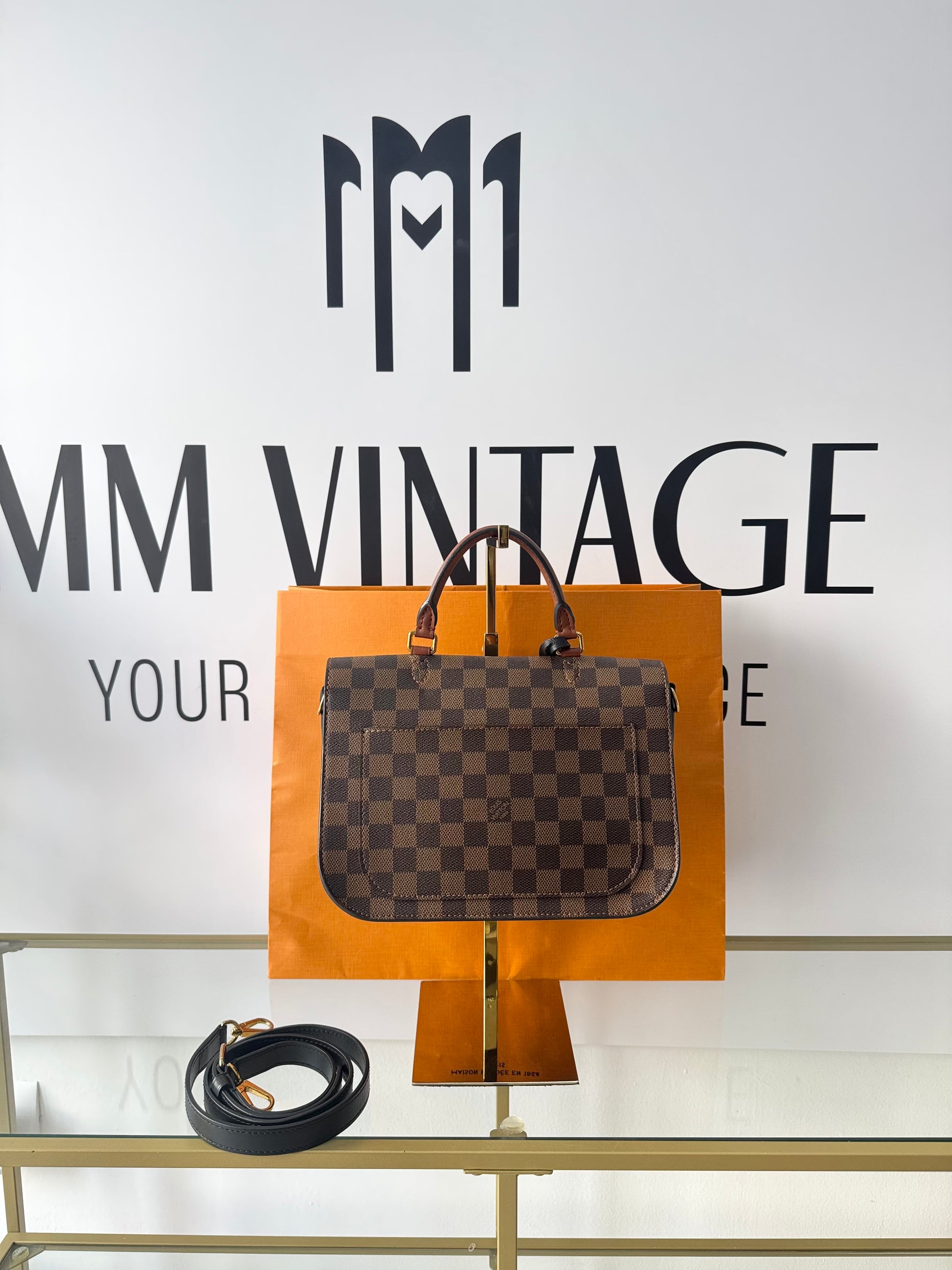 Borsa Beaumarchais Damier Ebène Louis Vuitton