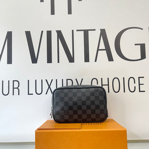 Trousse Toilette PM Damien Graphite Louis Vuitton