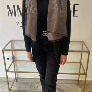 Stola GG in Lana e Seta reversibile Gucci