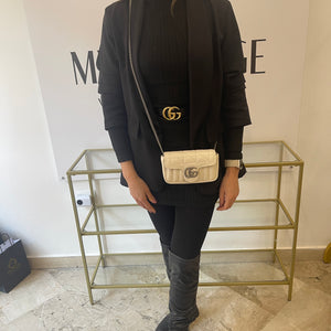 Borsa Mini Marmont GG bianca Gucci