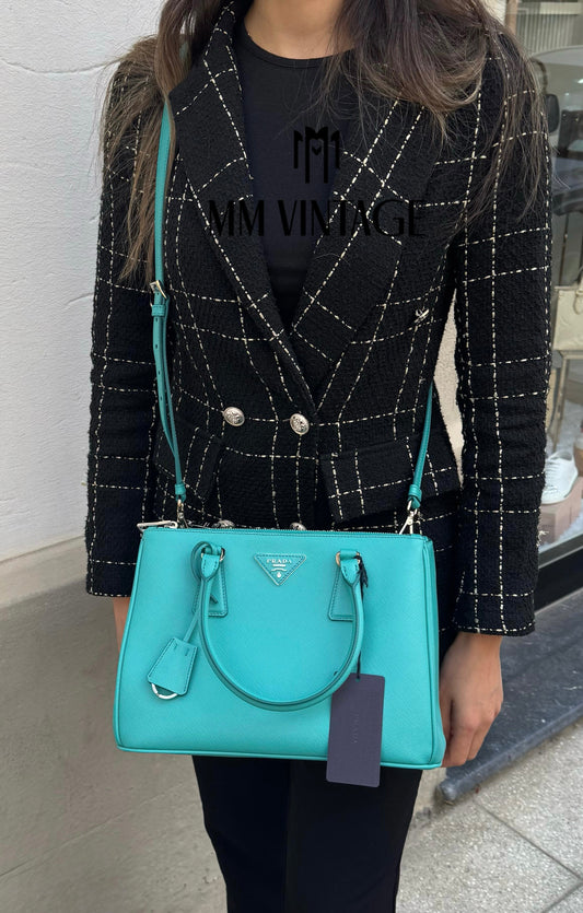 Borsa Galleria Media in Saffiano Prada