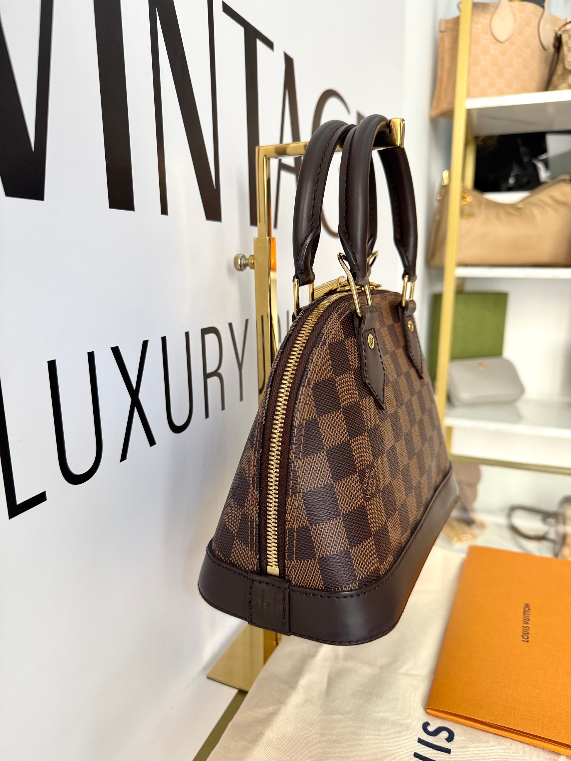 Borsa Alma BB Damier Ébène Louis Vuitton