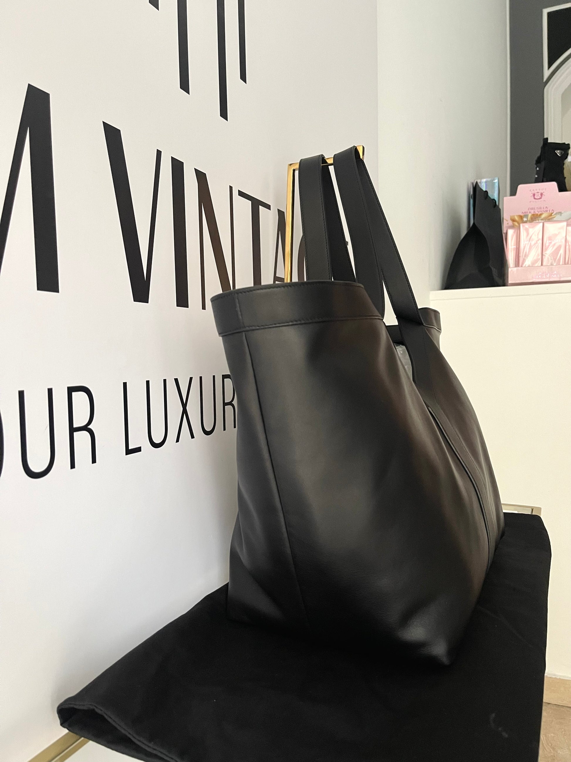 Tote Bag Y maxi in pelle martellata Saint Laurent