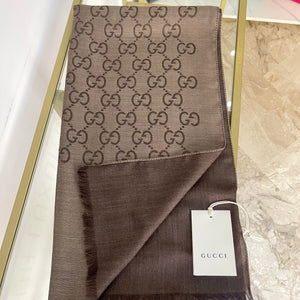 Stola GG in Lana e Seta Reversibile Gucci