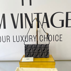 Wallet On Chain Baguette in denim Fendi