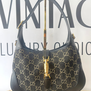 Borsa Jackie 1961 Denim Nero Gucci