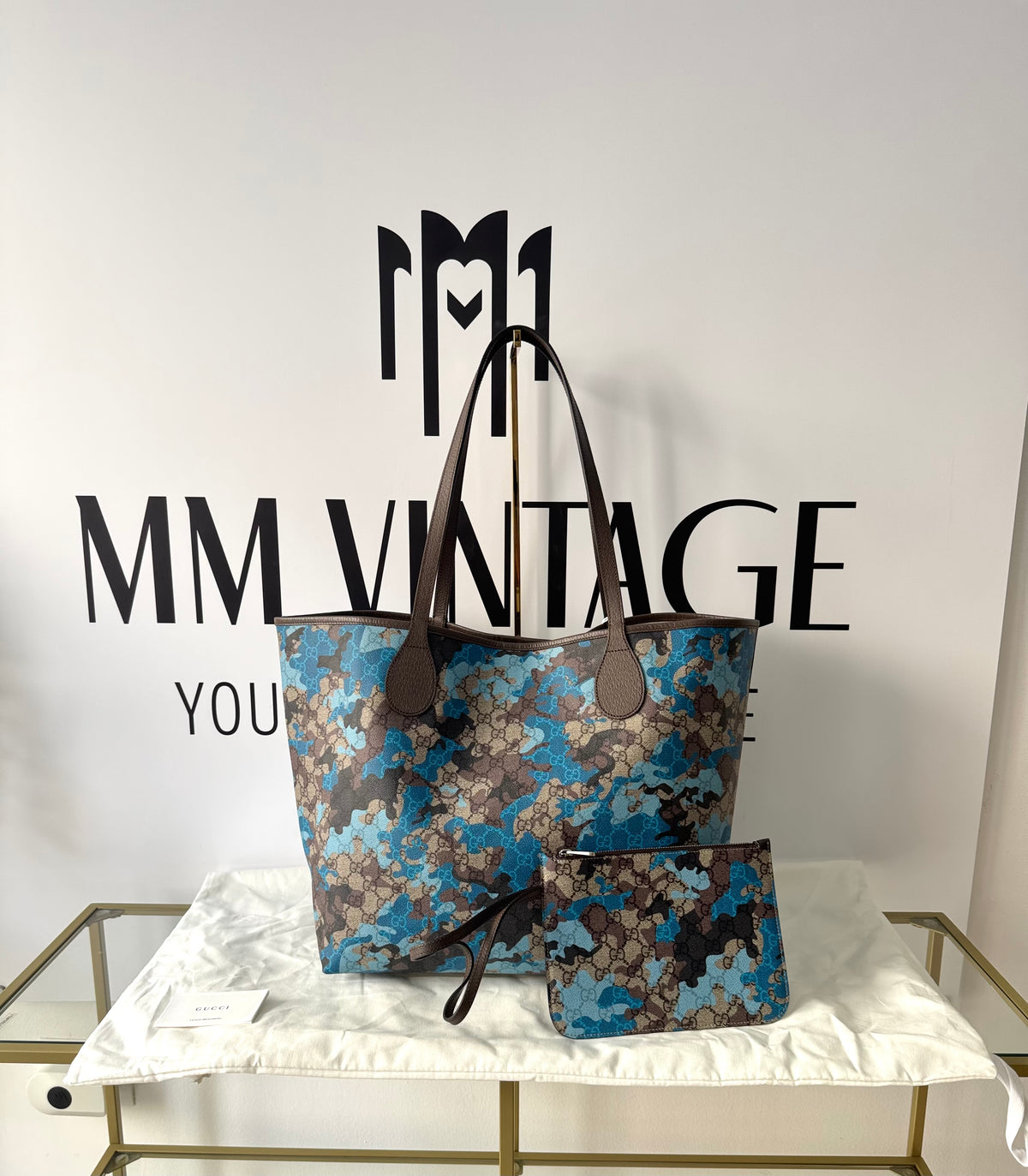 Borsa Shopping Camouflage GG Supreme Gucci