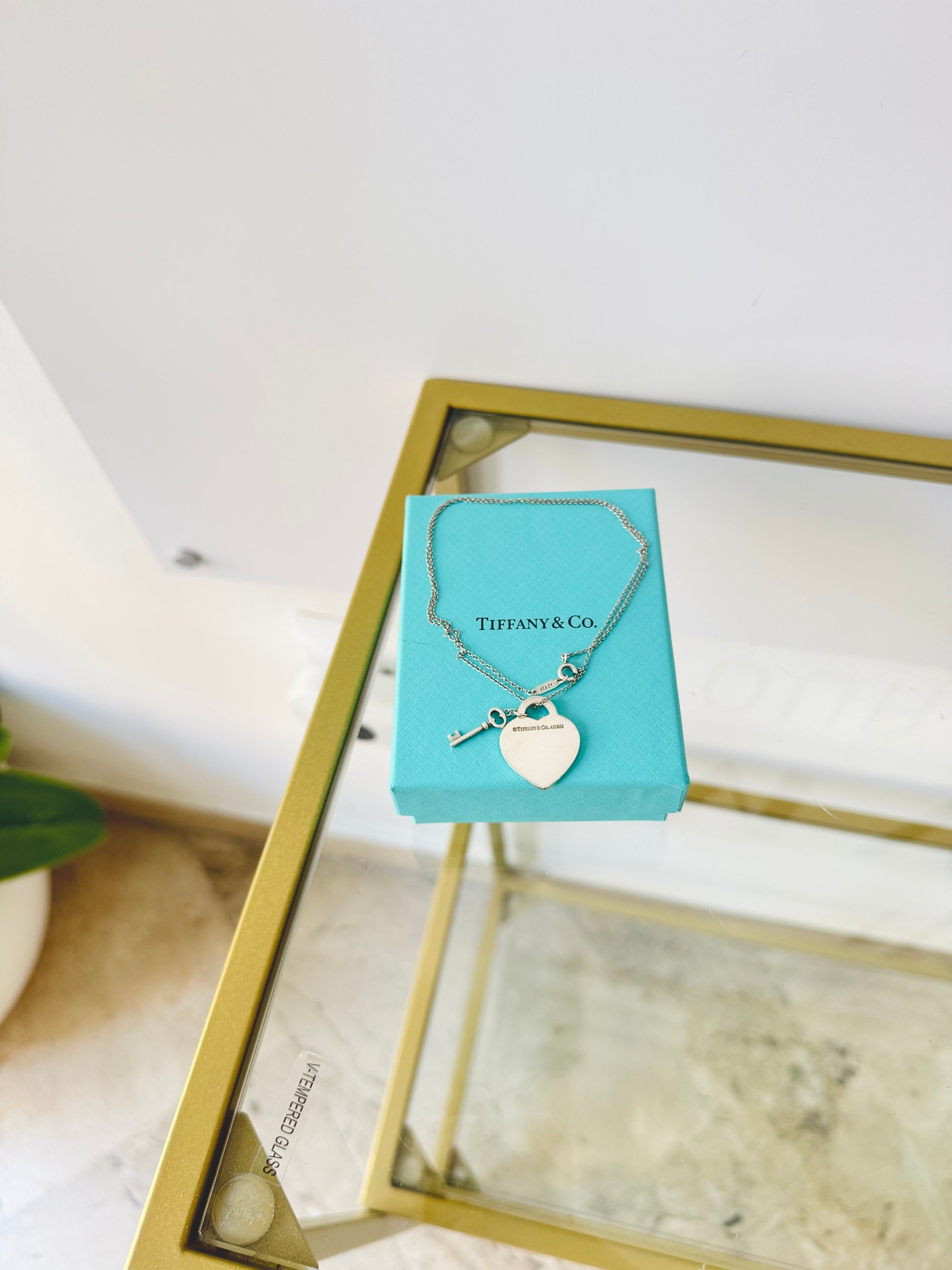 Girocollo cuore M con Chiave Tiffany