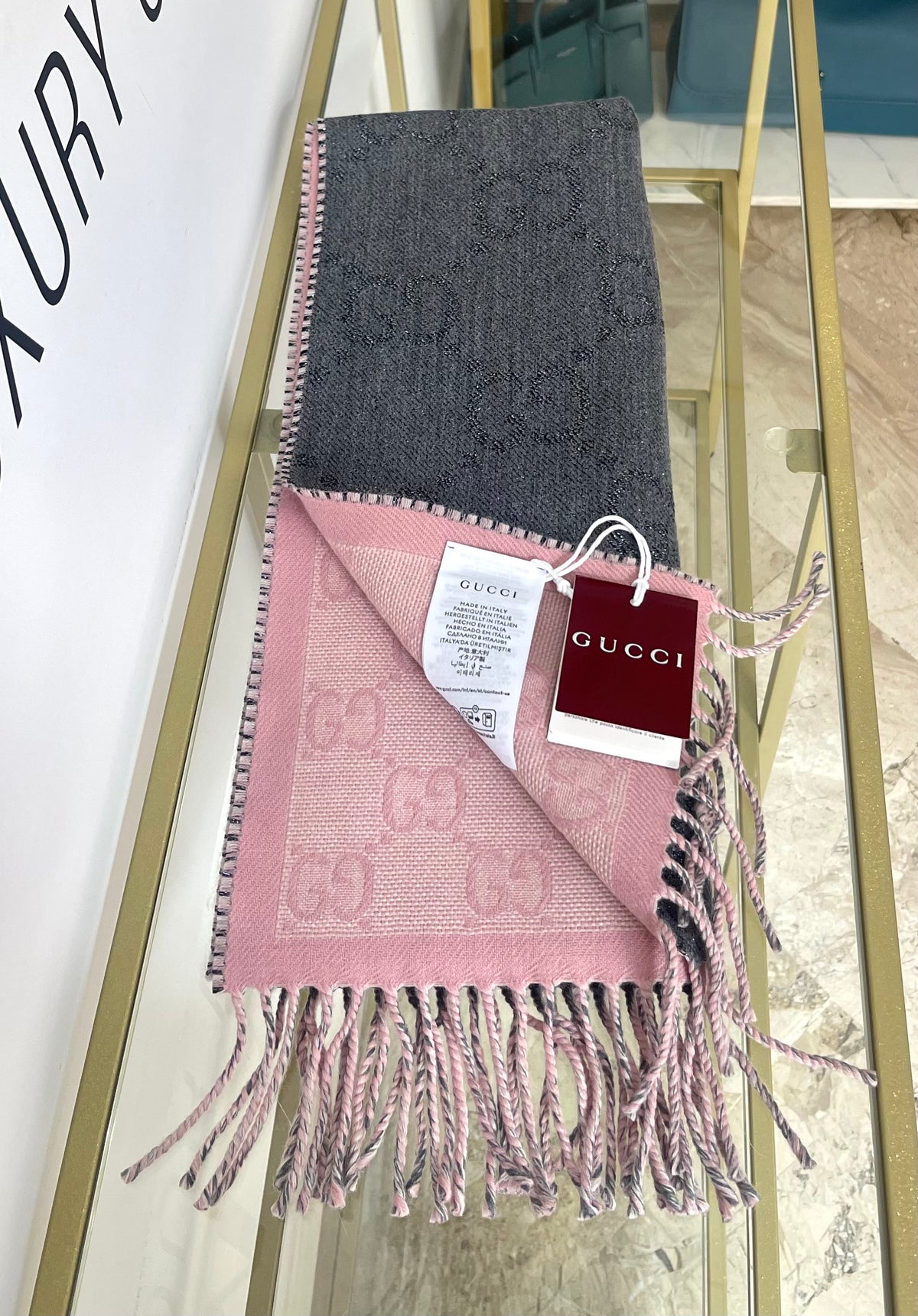 Sciarpa reversibile GG Gucci