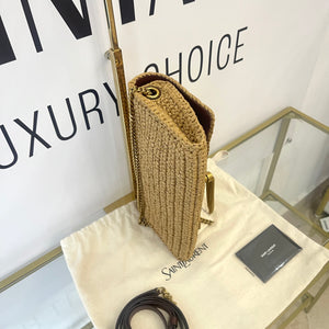 Borsa Kate 99 in rafia con nappina Saint Laurent