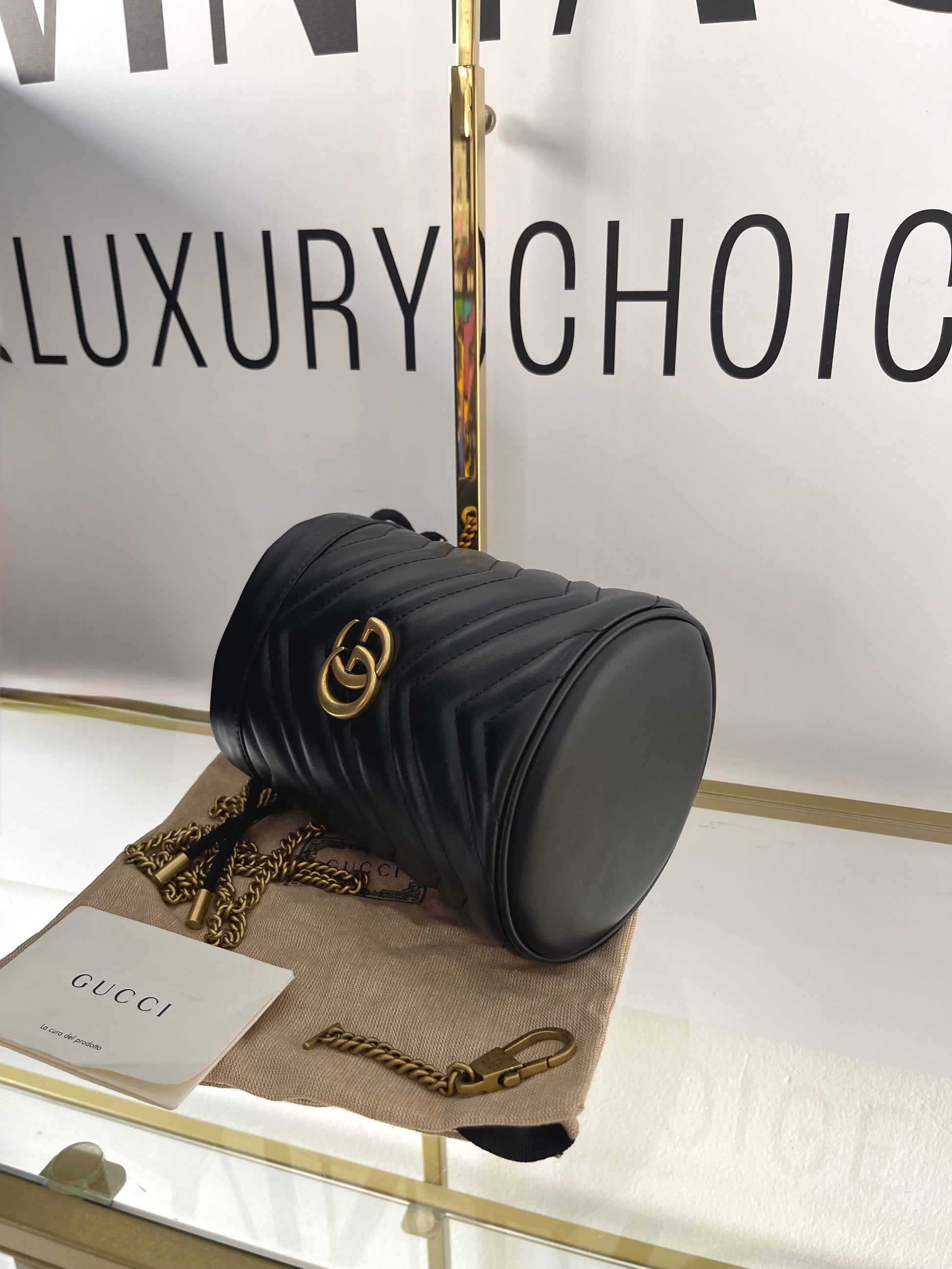 Borsa a secchiello GG Marmont Gucci