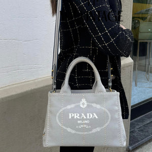 Borsa Shopping Bag Canapa Prada