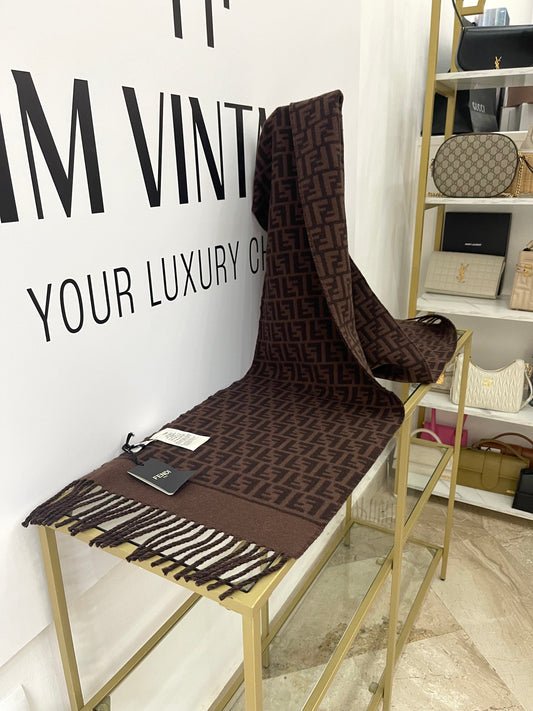 Sciarpa con motivo FF jacquard Fendi