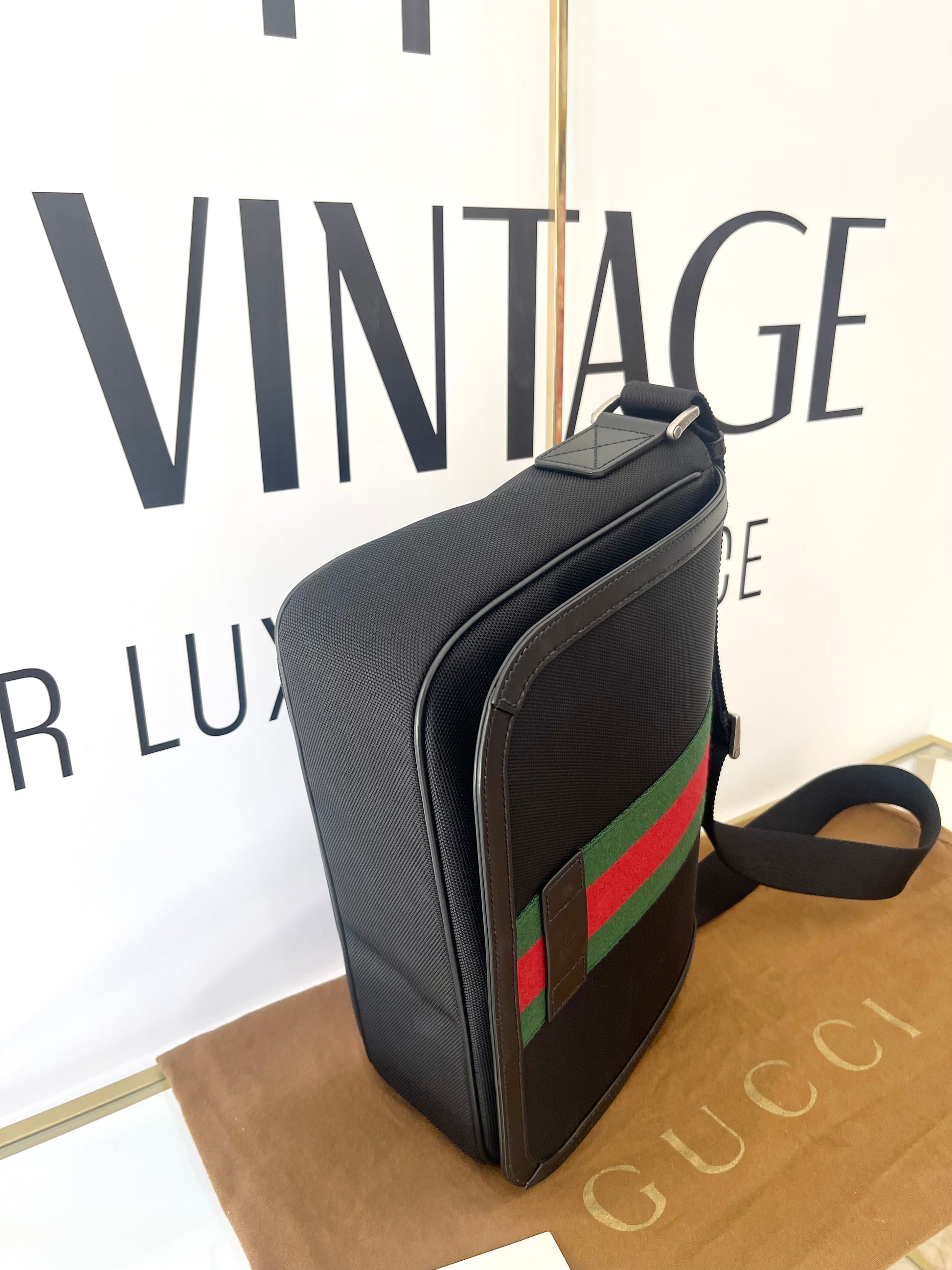 Borsa Techno Web Stripe Gucci