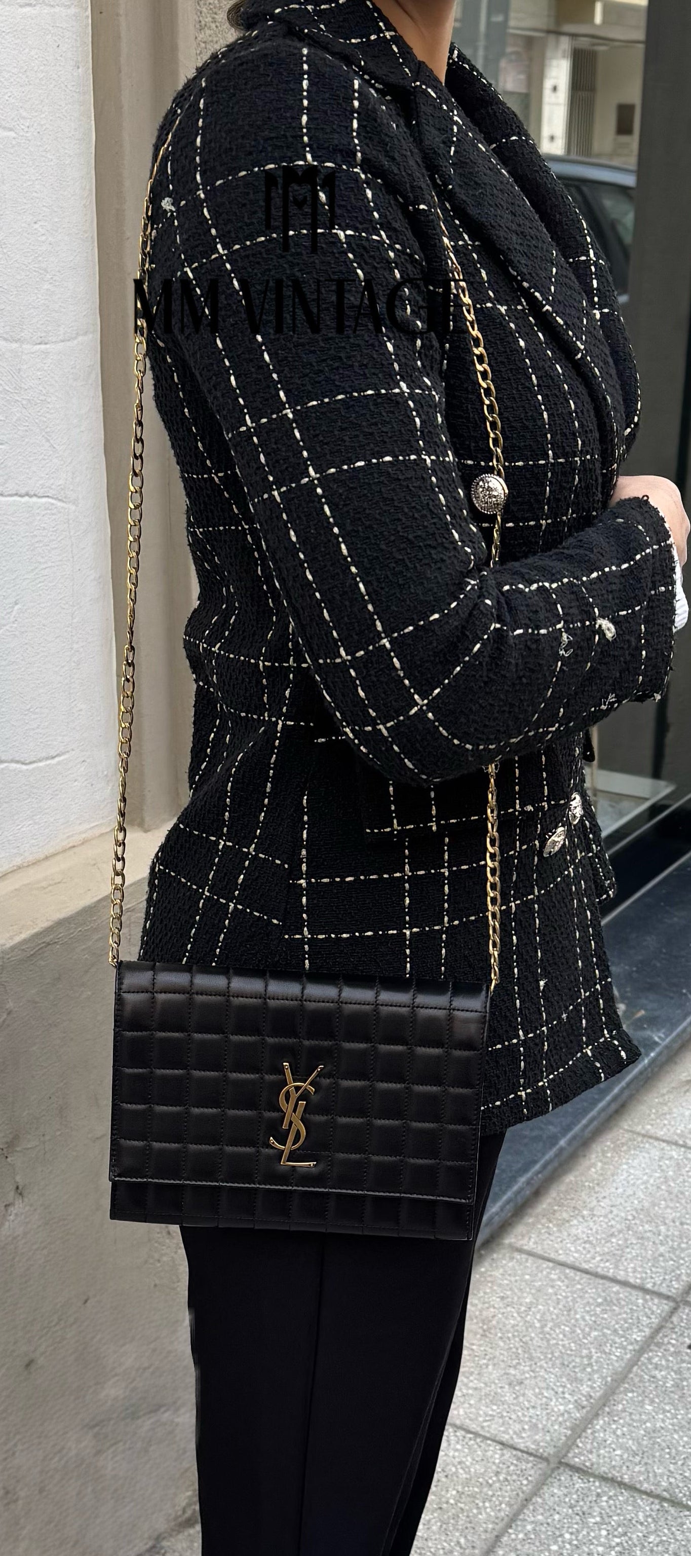 Pochette Cassandre matelassé Saint Laurent