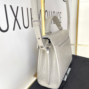 Borsa Cassandra in pelle goffrata coccodrillo YSL