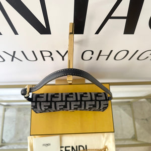 Wallet On Chain Baguette in denim Fendi