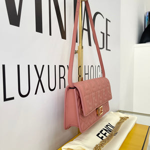 Wallet on Chain Baguette rosa Fendi