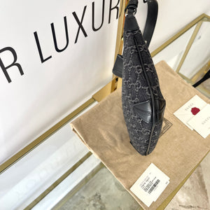 Borsa Horsebit Slim in Denim Gucci