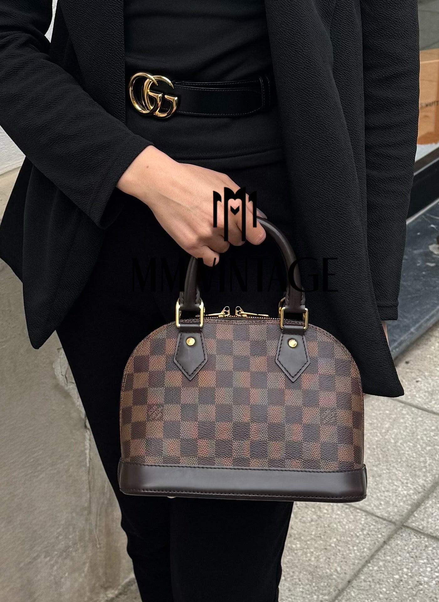 Borsa Alma BB Damier Ébène Louis Vuitton