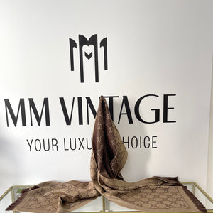 Sciarpa GG jacquard sabbia/marrone Gucci