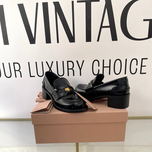 Mocassini in pelle spazzolata Miu Miu