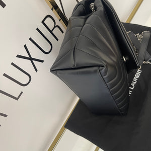 Borsa LouLou Small black hw argento YSL