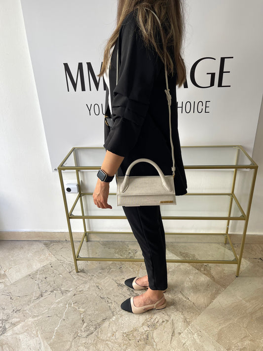 Borsa Le Chiquito Long light greige Jacquemus