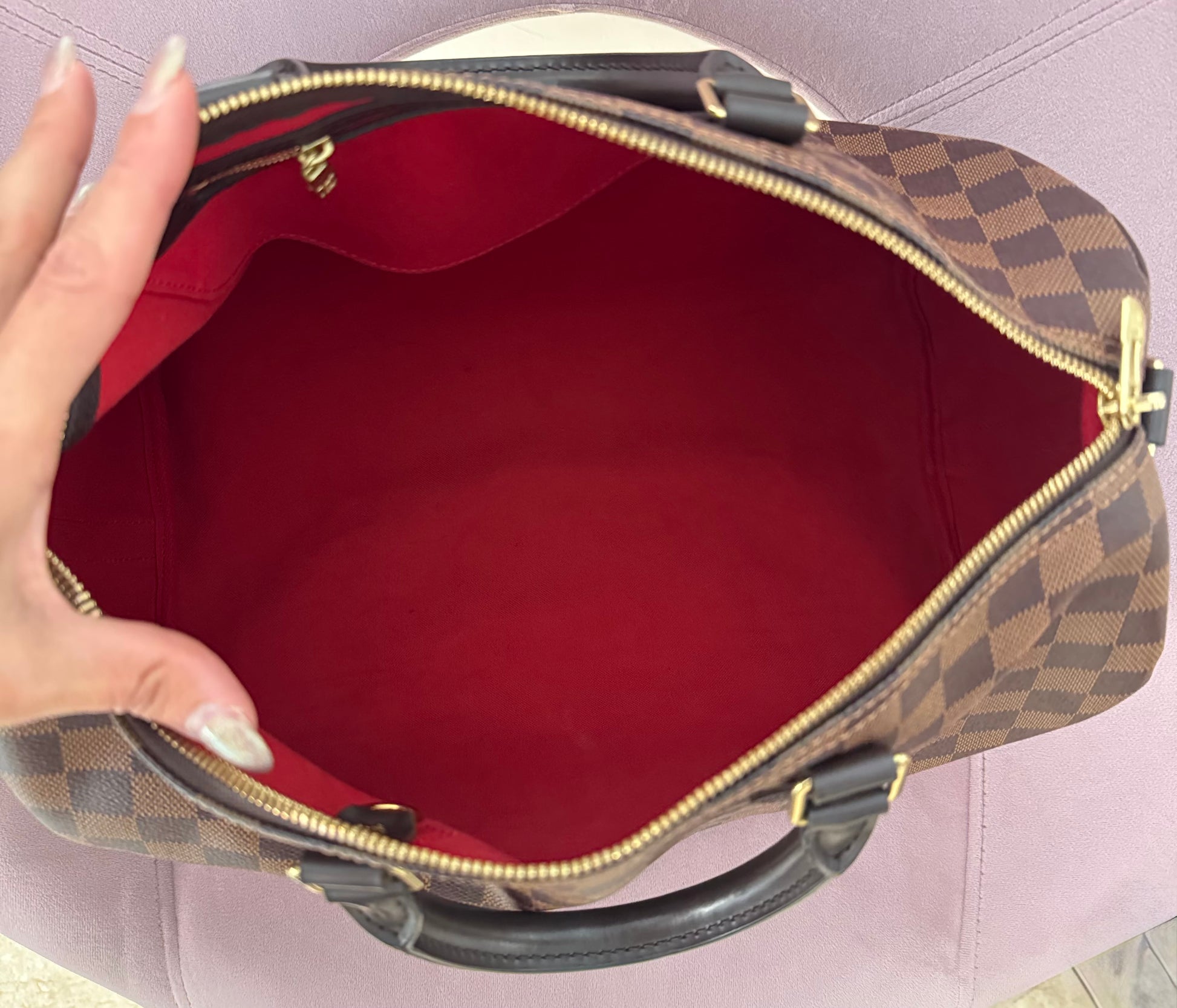 Borsa Speedy Bandoulière 35 Damier Ébène Louis Vuitton