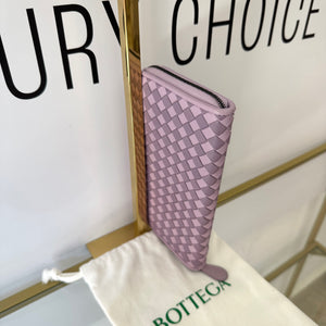 Portafoglio con zip viola Bottega Veneta