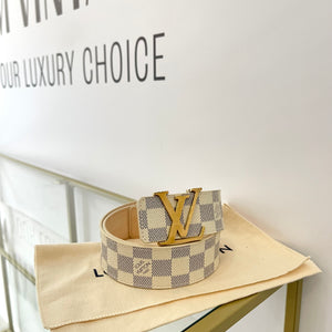 Cintura LV Initiales Damier Azur Louis Vuitton