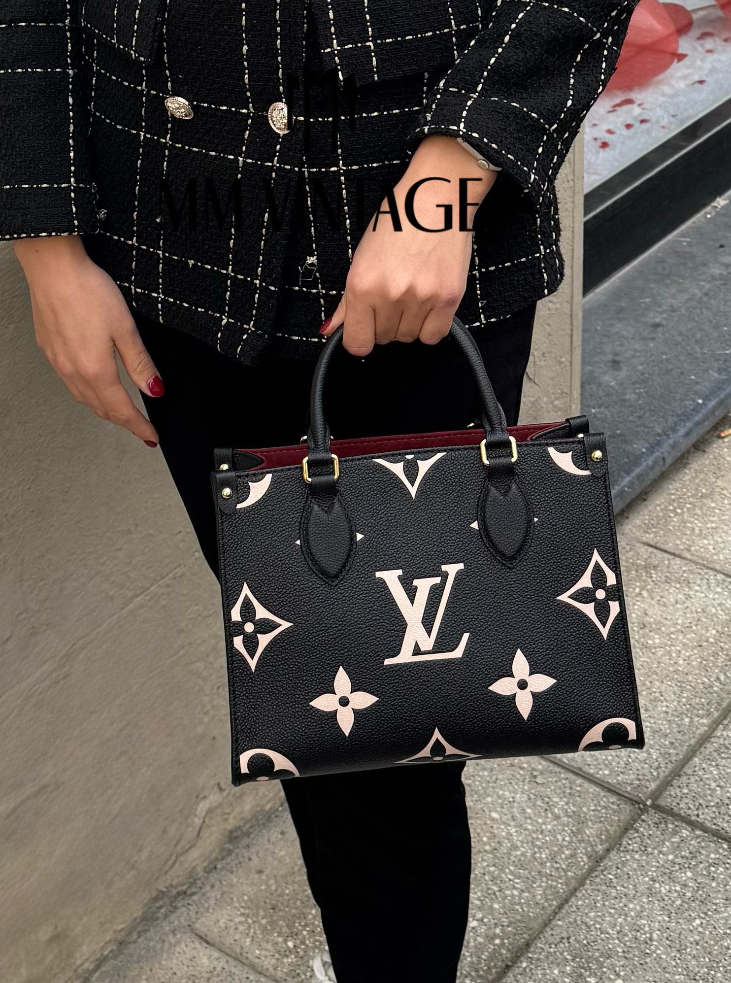 Borsa OnTheGo PM Monogram Empreinte Bicolor Louis Vuitton