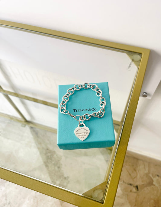 Bracciale a maglie cuore M Tiffany