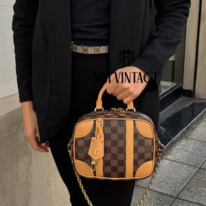 Borsa Valisette Souple BB Damier Ebène Louis Vuitton