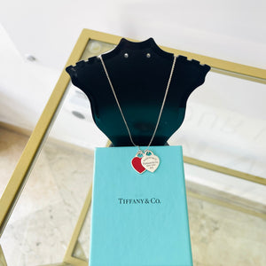 Girocollo Cuori Small smaltato rosso Tiffany