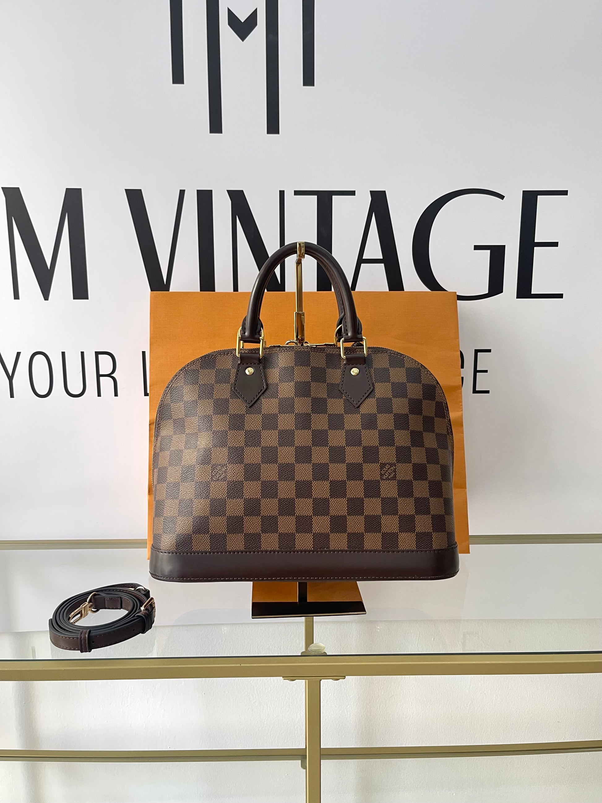 Borsa Alma PM Damier Ébène Louis Vuitton
