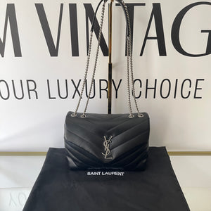 Borsa LouLou Small black hw argento YSL