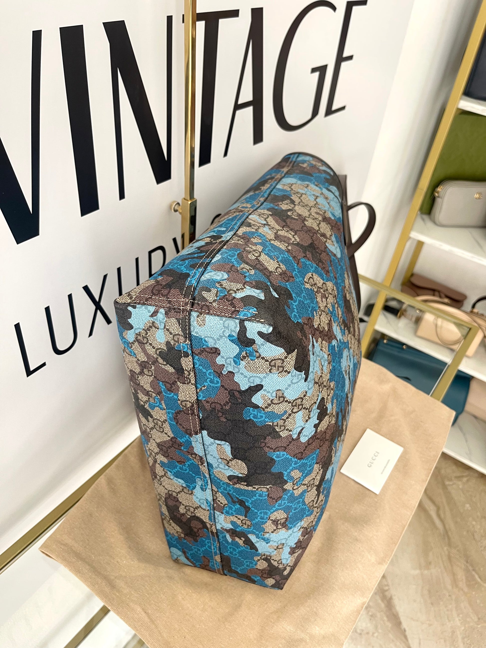 Borsa Shopping Camouflage GG Supreme Gucci