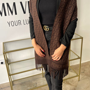 Sciarpa con motivo FF jacquard Fendi